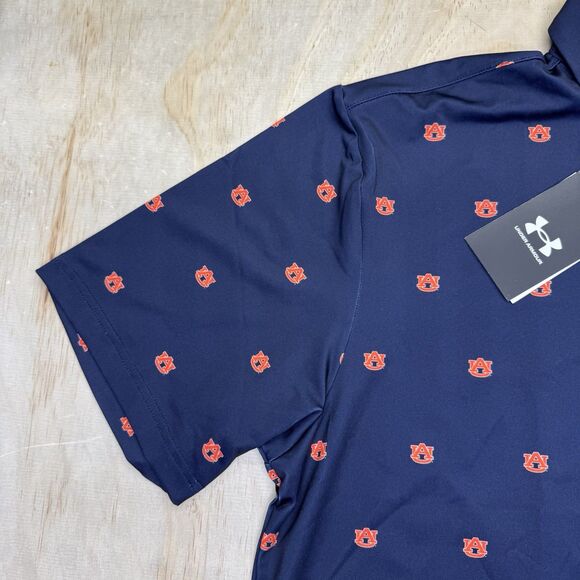 NEW Auburn Tigers Under Armour All Over Print Short Sleeve Polo Shirt XL - Picture 4 of 14